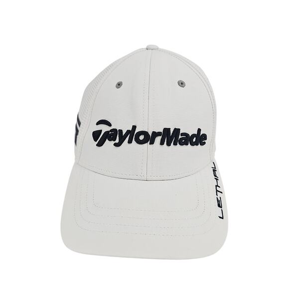 TaylorMade Lethal 1R Golf Hat cap White with Embroidered Logo size L/XL - Picture 1 of 6